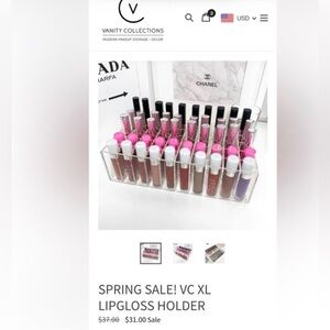 Vanity collections lipgloss/ lipstick holder